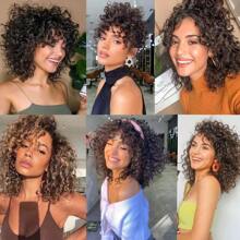 Crochet Curly Hair Extensions - Beige Ombre - View 2