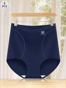 MEIYATING Calcinhas de Mulher sem Costura e Corte Triangular de Seda de Gelo de Cintura Alta, Ajuste Confortável, Controle de Barriga, Levantamento de Bumbum, Estilo Leve de Verão - Azul - Ver 5