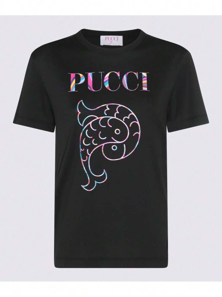 EMILIO PUCCI 黒　ブラック　Tシャツ Pucci tshirt & sweatshirt: our collection | Pucci