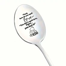 1pc, Funny Ice Cream Spoon Gift Set - Perfect For Ice Cream S - Ideal Birthday Ift - Silver White - View 7