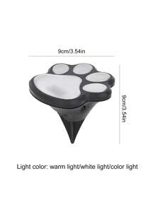 4pcs Solar Powered Cat Paw Lights, Outdoor Solar Lawn Lights, Solar Garden Stake Lights, LED Buried Landscape Lights, Solar Decorative Garden Lights