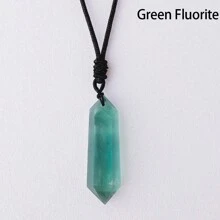 1pc Natural Crystal Two Point Pendant Exquisite Fashion Promotes Relaxation Clarity Accessory Colors Available Perfect Gift Idea - Crystal Two Point Pendant - View 18