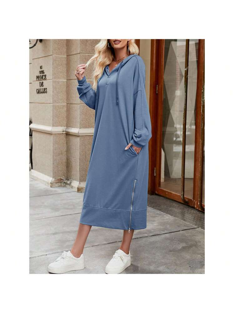 knee length dresses for ladies Bree Sweatshirt Dress - Black - Size 2XL