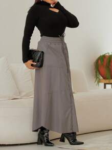 Women Skirts - Xám - Xem 4