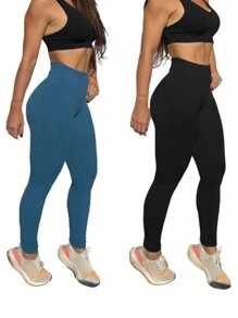 Kit With 2 Basic Comforfit Lupo Sport Leggings For Women, Fitness, Gym, High Waist Model 71774 - Nhiều màu - Xem 1