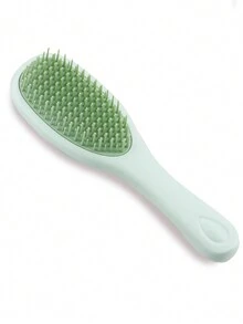 1 peine de masaje de doble cara de silicona, peine de dientes anchos multifuncional para mujeres, uso para cabello mojado o seco, peine para rizos y flequillos - Multicolor - Ver 11