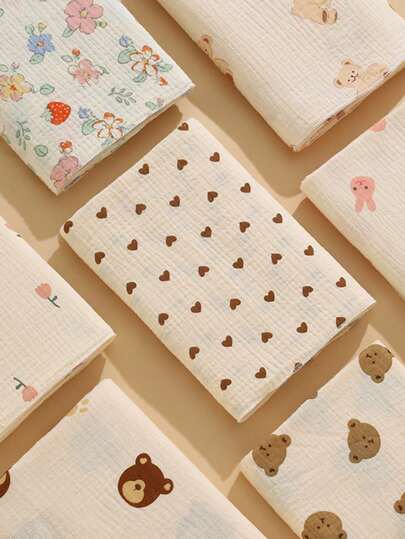 Newborn Baby Bath Towel, Double-Layered Gauze Absorbent, Lightweight And Breathable, Suitable For Summer, Can Be Used As Bath Blanket Or Swaddle