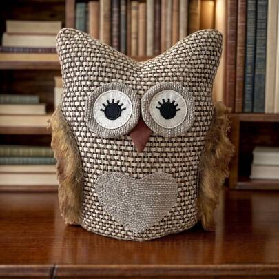 1pc Animal Shaped Door Stopper/Bookend With Mixed Color Knitted Wooly Pompom Decoration, Weighting About 1kg Best Gifts Birthday Graduation