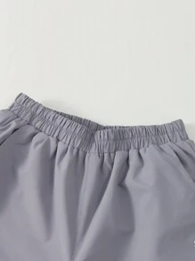 Annil Quần dài thường ngày hai lớp cho bé trai mùa xuân và mùa thu, hợp thời trang và đa năng - Xám - Xem 3