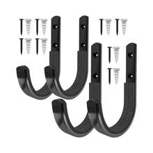 槍架掛牆式，水平槍架掛牆掛架，金屬獵槍掛鉤，適用於儲存步槍、獵槍和弓箭，掛架掛勾，用於掛牆儲存槍支 - 黑色 - 查看 11