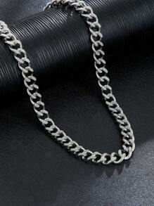 1pc Fashionable And Popular Men Luminous Men's Stainless Steel Charm Necklace Glow In The Dark Minimalist Decoration Hip-Hop Style Birth Year For Jewelry Gift And For A Stylish Look