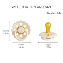 1pc Baby Flower Pacifier, Natural Soft Latex Nipple, Simulates Breastfeeding, Soothes 0-18 Months Infants, Breastfeeding Pacifier - Beige - View 9