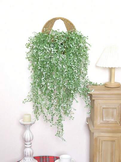 Conjunto de 1 ou 3 sinos de vento artificiais de vime, ideais para decorar o teto da sala de estar, incluindo canos de ar condicionado. Feitos de plástico, também podem ser usados como decoração de arcos de casamento.