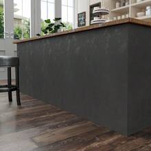 1卷 5米 深灰黑色混凝土壁纸 撕下即贴 3D 加厚仿混凝土水泥接触纸乙烯基包装染色哑光纹理防水墙贴 - 深灰色 - 查看 1