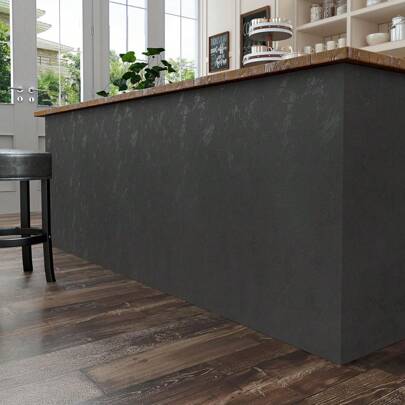 1Roll 5m Dark Grey Black Concrete Wallpaper Peel And Stick 3D Thick Faux Concrete Cement Contact Paper Vinyl Wrap Stained Matte Textured Waterproof Wall Sticker