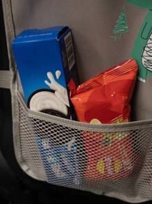 1Pack Car Seat Storage Bag For Kids Toddlers, Car Back Seat Organizer ,Back Seat Anti-Kick,Car Back Seat Cover, Seat Back Protectors Kick Mats For Kids Toddlers, Travel Accessories, Rear Seat Organizer