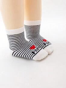 2pairs Kids Cartoon Expression Pattern Baby Socks For Daily Life