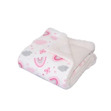 Warm Baby Sherpa Blanket For Maternity - Hot Pink - View 2