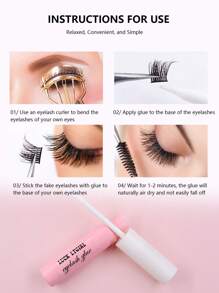 1入組快乾持久睫毛膠 - 白色 - 查看 4