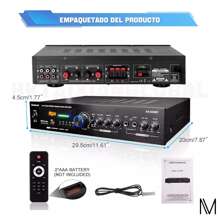 Amplificador De Audio Bluetooth Sunbuck 608 Estereo Casa 5.1 - Negro - Ver 9