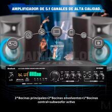 Amplificador De Audio Bluetooth Sunbuck 608 Estereo Casa 5.1 - Negro - Ver 2