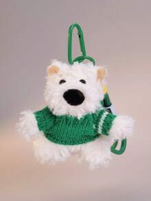 1 con búp bê nhồi bông dễ thương hình động vật hoạt hình West Highland White Terrier DIY móc khóa cho phụ nữ và các cặp đôi, đồ trang trí túi kẹo INS, phụ kiện ô tô và gia đình, đạo cụ chụp ảnh, quà tặng lễ hội - Nhiều màu - Xem 7