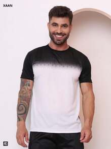 Xaan Men's Sublimated Dry Fit T-Shirts For Gym Premium Running - Blanco - Ver 1