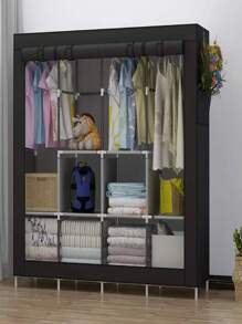 Closet Ropero Armable Grande Guardaropa Organizador para Habitación - Negro - Ver 3
