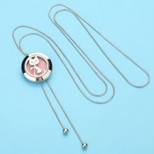 Aromatherapy Pendant Necklace Long Tassel Necklace Aromatherapy Essential Oil Diffuser Necklace DIY Tree Cat Flower Perfume Box Sweater Chain Open Locket Perfume Necklaces Aroma Jewelry