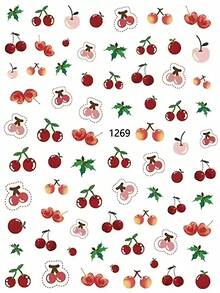 可愛動物美甲貼紙 自粘兔子和熊貓美甲貼片 美甲用品 適用於女性和女孩美甲裝飾 - 彩色 - 查看 2