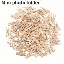 10pcs Wooden Clip,Mini Clothes Pins For Photo, Small Clothespins Natural Wooden Mini Clothes Pins , Mini Photo Clips Small Clothes Pins For Photos - one-size - View 2