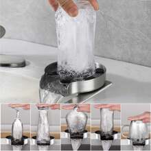 American Standard Glass Rinser - Metal - Glass Rinser For - Kitchen Sinks - Bottles Washer For Sink, Touch On Kitchen Sink Faucets, Cup Cleaner, Stainless Steel, Bar Kitchen Sink Accessories - Silver - View 4