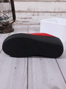 Women's Dual-Color Peep-Toe Platform Slide Sandals, Fashion Summer White & Black Leather Wedge Thick Bottom Slippers (Please Order One Size Up)