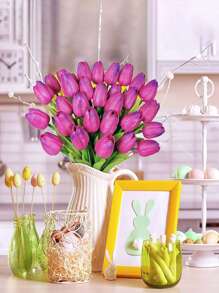 12 pezzi di fiori di tulipano artificiali assortiti, rosa chiaro e bianco rosa, adatti per la decorazione di giardini esterni, decorazioni interne ed esterne, decorazione di vasi, piante finte, decorazione per tutte le stagioni, oggetti di decorazione per la stanza, decorazione floreale domestica, davanzale, portico, vaso da giardino interno ed esterno, decorazione per matrimoni e feste, forniture per feste di compleanno, regalo per la festa della mamma e del papà, decorazione in stile bohémien, accessori per composizioni floreali fai-da-te