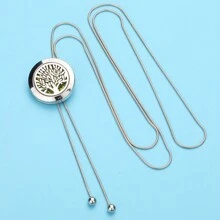 Aromatherapy Pendant Necklace Long Tassel Necklace Aromatherapy Essential Oil Diffuser Necklace DIY Tree Cat Flower Perfume Box Sweater Chain Open Locket Perfume Necklaces Aroma Jewelry