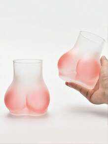 15.2oz 杯子带吸管套装，有趣性感可爱屁股玻璃杯，适用于咖啡、果汁、奶茶、冰饮料，创意屁股杯 - 彩色 - 查看 6