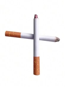CLESEN 2入組仿製香煙，派對惡作劇吸煙道具，逼真搞笑禮物贈送給萬聖節、電影、劇院表演、萬聖節團體裝扮活動的趣味禮物 - 亮橙色 - 查看 5