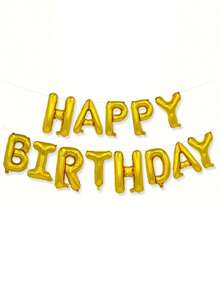 13pcs "HAPPY BIRTHDAY" Letter Mylar Balloons, 2pcs Connected Birthday Letter Balloons, Christmas - Multicolor - View 19