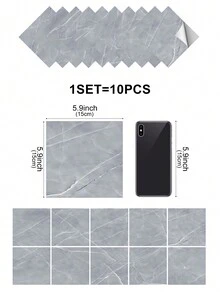 10入裝/包水晶膜PVC自粘可移除大理石圖案家居裝飾壁紙，適用於DIY健身房宿舍客廳浴室臥室牆壁，櫥櫃，酒櫃，桌子，門美化 - 彩色 - 查看 24