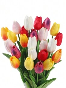 12 pezzi di fiori di tulipano artificiali assortiti, rosa chiaro e bianco rosa, adatti per la decorazione di giardini esterni, decorazioni interne ed esterne, decorazione di vasi, piante finte, decorazione per tutte le stagioni, oggetti di decorazione per la stanza, decorazione floreale domestica, davanzale, portico, vaso da giardino interno ed esterno, decorazione per matrimoni e feste, forniture per feste di compleanno, regalo per la festa della mamma e del papà, decorazione in stile bohémien, accessori per composizioni floreali fai-da-te