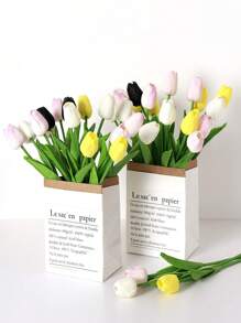 12 pezzi di fiori di tulipano artificiali assortiti, rosa chiaro e bianco rosa, adatti per la decorazione di giardini esterni, decorazioni interne ed esterne, decorazione di vasi, piante finte, decorazione per tutte le stagioni, oggetti di decorazione per la stanza, decorazione floreale domestica, davanzale, portico, vaso da giardino interno ed esterno, decorazione per matrimoni e feste, forniture per feste di compleanno, regalo per la festa della mamma e del papà, decorazione in stile bohémien, accessori per composizioni floreali fai-da-te