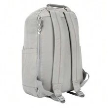 Seventeen London 'Knightsbridge' Classic Style Backpack In A School Bag Design – Fits Laptops Up To 15.6" - Light Grey - View 4