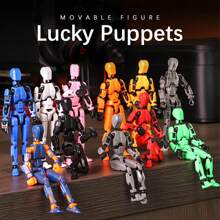13关节可动人偶，3D打印第三代人偶玩具，DIY全身减压玩具，款式随机 - 1人偶+7配件 - 查看 1