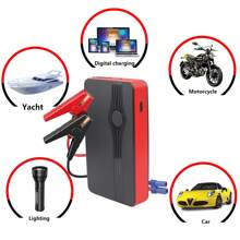 Portable 30000mAh Car Jump Starter Booster Jumper Box Power Bank Battery Charger,12V Jump Box Auto Lithium Battery Booster Super Safety Portable Power Pack With USB Quick Charge, Type-C Port - Một cỡ - Xem 1
