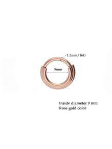 1Piece Stainless 316L Surgical Steel Segment 3 Layer Septum Nose Rings Hoops For Women Clicker Tragus Helix Piercing