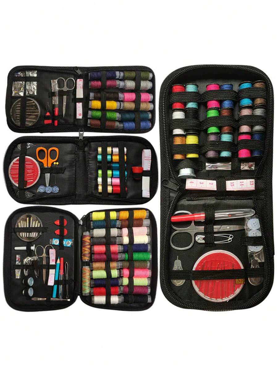 1入組便攜式針線包收納袋，家居手工編織工具收納盒旅行針線袋工具箱旅行必備品