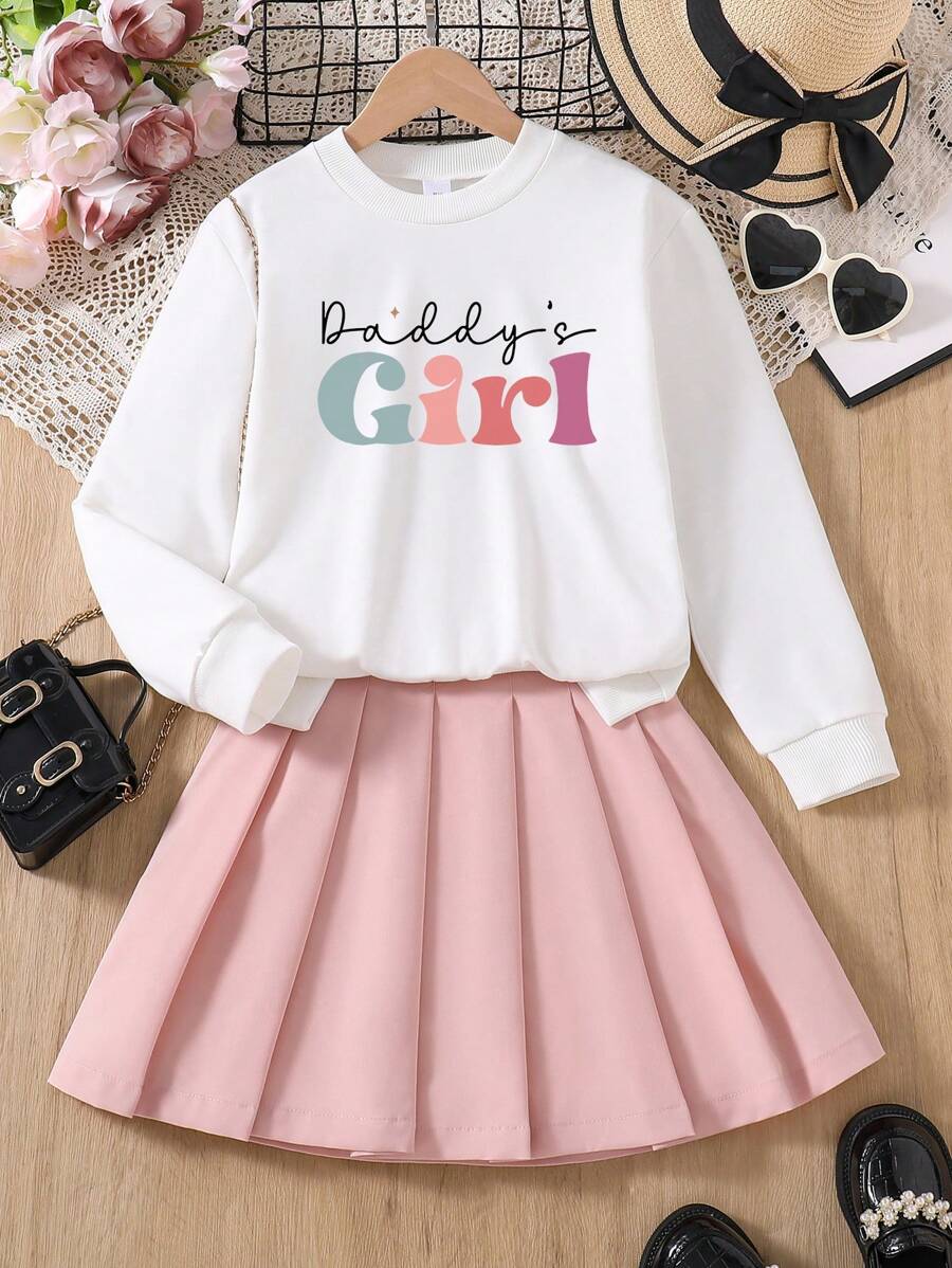 Conjunto De Top Manga Larga Y Leggings Para Niñas Con Estampado De La Sirenita Ariel - Talla 5 Años, Rosa