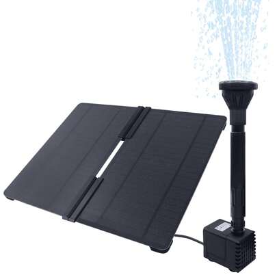 LILIIN Fuente Solar Bomba de Estanque Bomba Solar de 20 W con Soporte Ajustable Fuente de Bomba de Agua para Estanque de jardín Fuente de baño para pájaros