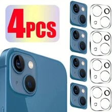4 Pzas/Lote Protector De Cámara De Vidrio De Cubierta Completa Para IPhone 15 14 Pro Max 11 12 Mini 13 Pro Protector De Cámara Películas De Lentes De Vidrio Templado Para 14 Plus 14Pro 14ProMax/ 13Pro 12Pro 11Pro 13ProMax/12ProMax/11ProMax Estuche Para Cámara