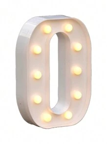 Decorative Letters With Bluelander LED Lights (AA Batteries Included) - O - 查看 5